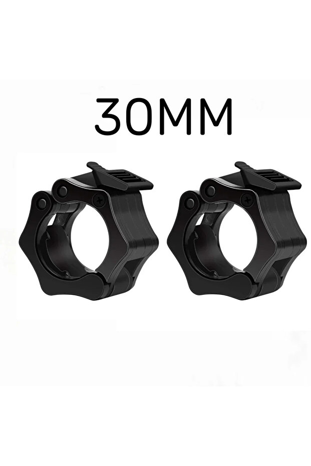 2PCS black-30mm 1/2Pcs 25/28/30mm Quick Release Barbell Clamps Spin Lock Barbell Collars Weight Bar
