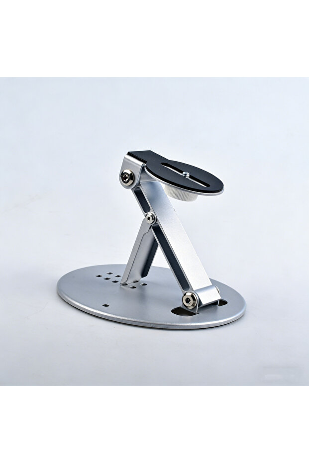 Silver Desktop Projector Mount 180° Adjustable 3-in-1 Mounting Options Universal 1/4" Screw Sturdy P
