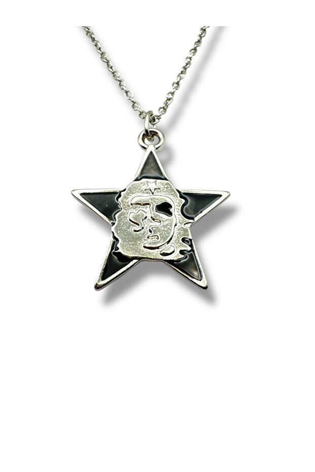 Unisex Necklace with Starry Che Guevara Figure – Symbol of Freedom, Revolution, and Courage