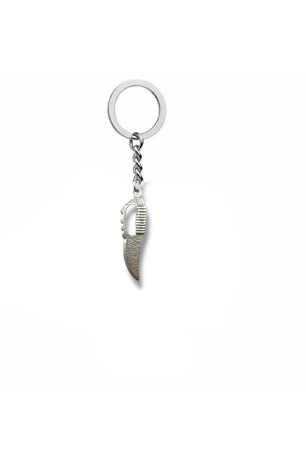 Metal Keychain with Knife Figure – Zamak Metal Unisex Accessory