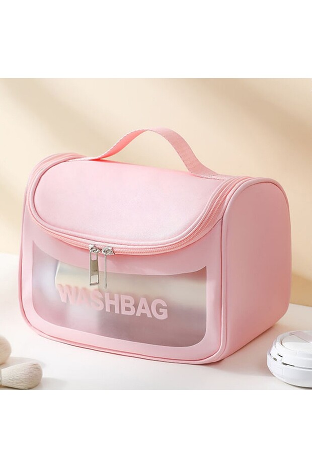 22x16x13cm Pink Portable Travel Multifunctional Cosmetic Bags for Women Wash Bag Waterproof Swimming