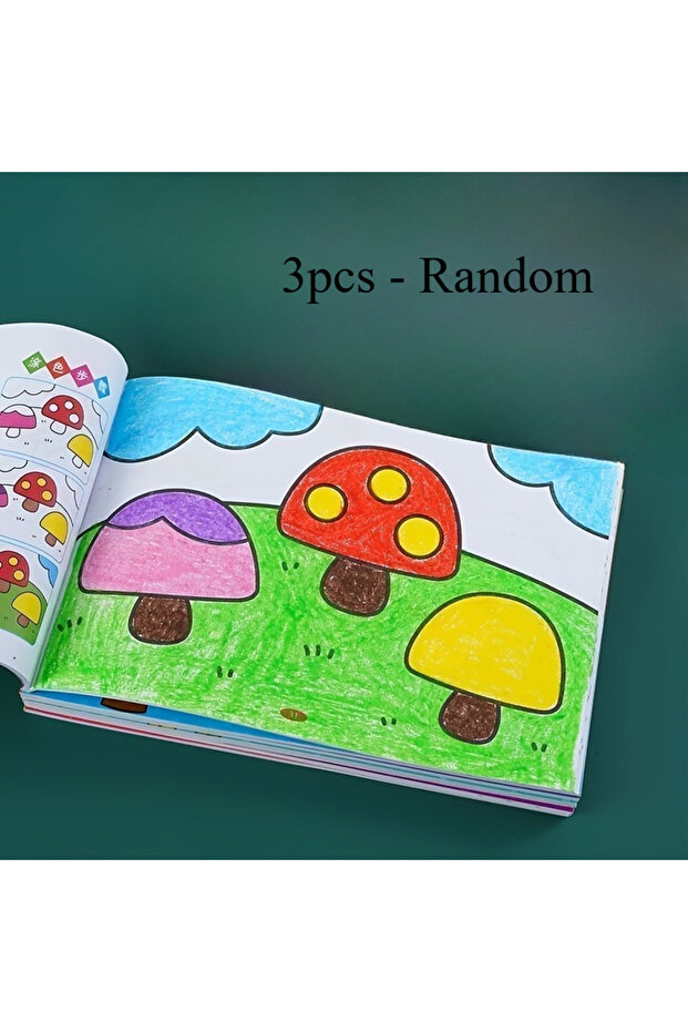 3 قطع - كتاب تلوين عشوائي - كتاب رسم وتلوين، هدية عيد ميلاد وعطلة، رسم وتلوين للمبتدئين