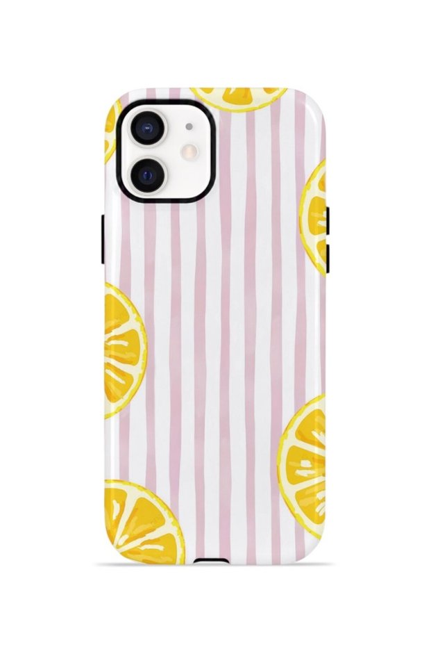iPhone 12 Vorian Double Layer Case Pink Lemon Window