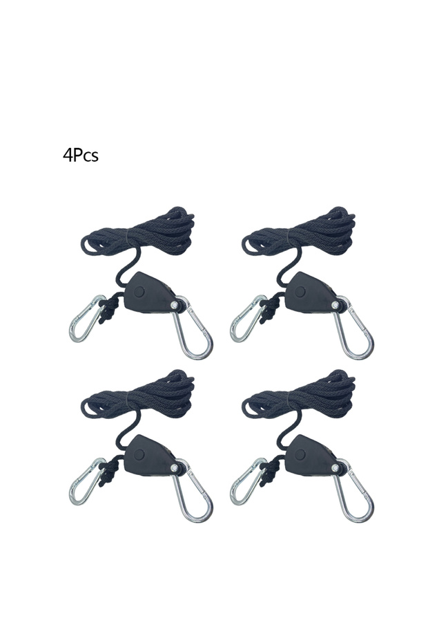 4Pcs 2/4/6/10/16Pcs Rope Pulley 1/8 Lift Metal Pulley 78Inch Adjustable Lanyard Hanging for Tent Fan