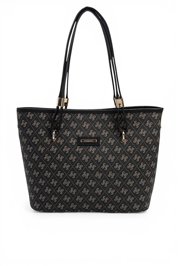 Smoked - Black Monogram Women's Shoulder Bag Sp1282