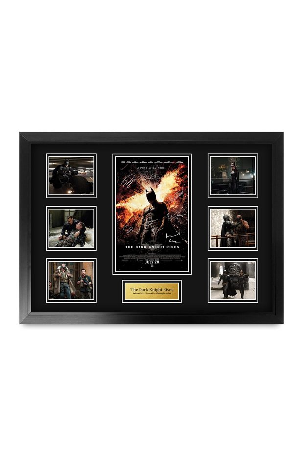 Alayra Framed Batman The Dark Knight Rises Christian Bale Gifts Printed Signed Autograph Picture for Movie Memorabilia Fans - A3 Framed