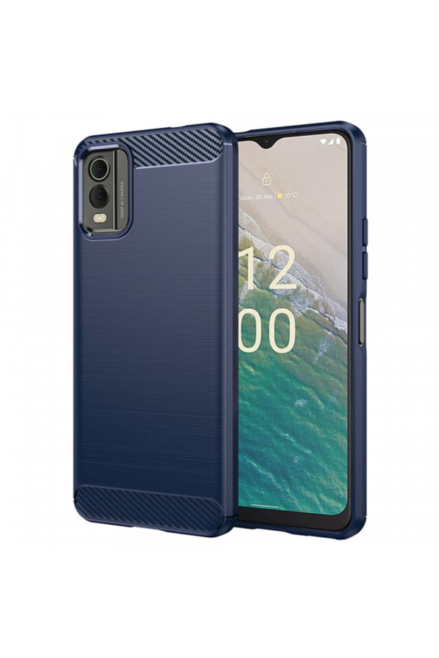 Case for Nokia C32, Techsuit, Carbon, Blue