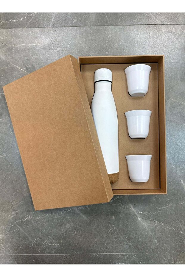 Coffee/Tea Gift Set (1pc 500ml Stainless Steel Water Bottle, and 3pcs 90ml Stainless Steel Espresso