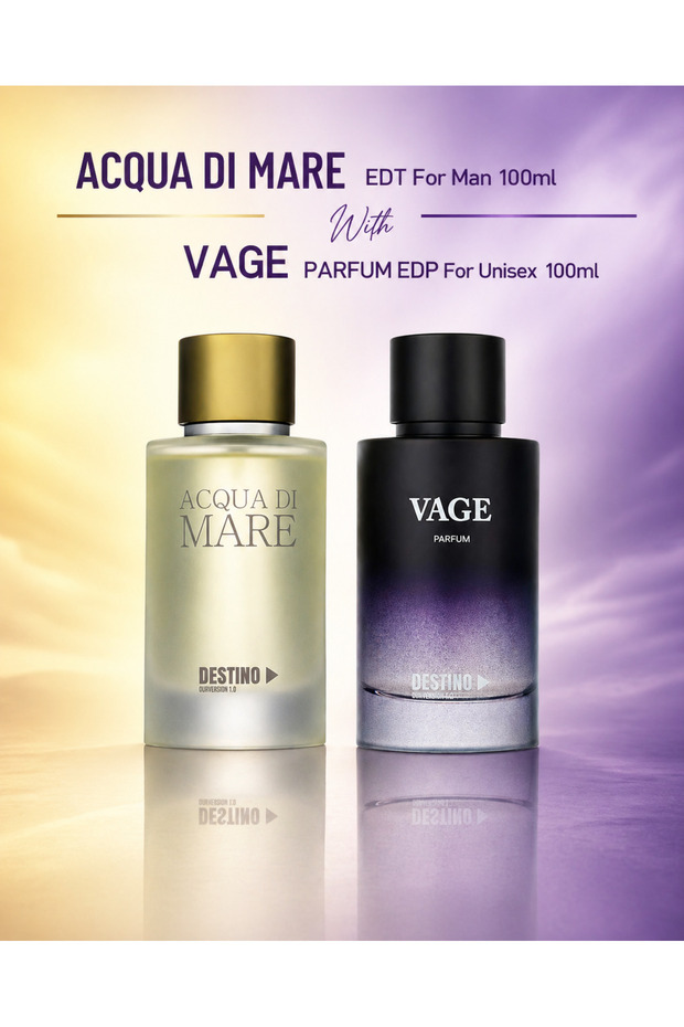 ACQUA DI MARE EDT For Men 100ml With VAGE PARFUM EDP For Unisex 100ml – Perfume Combo