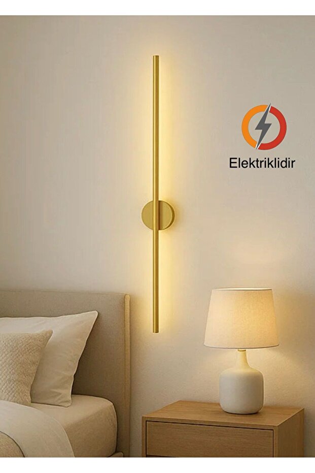 Modern Decorative Electric Led Wall Sconce with Stone Centerpiece 70 cm Daylight Antique 1 Piece
