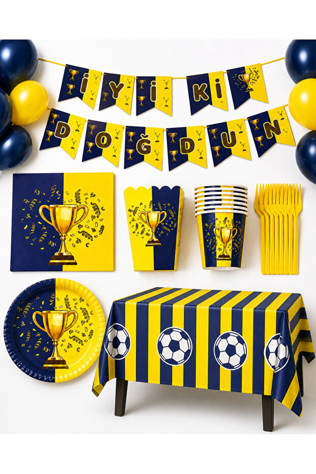 Themed 52 Piece Birthday Set for 8 People, Plate, Cup, Balloon, Streamer
