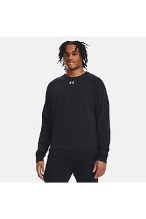 UA Rival Fleece Crew أسود