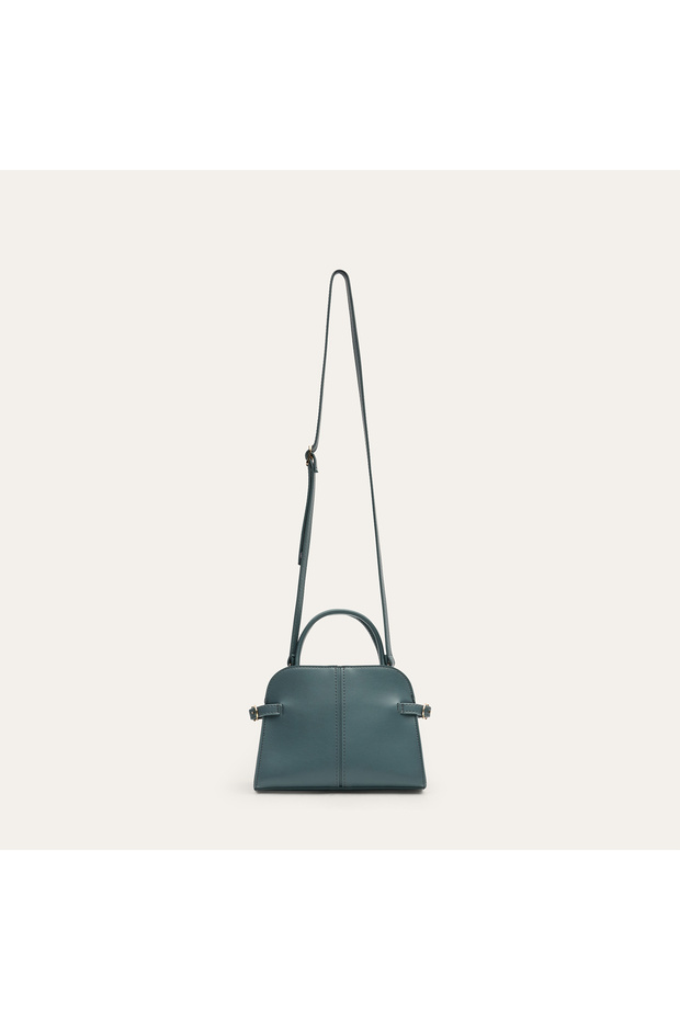 Women's Green Gray Belt Detailed Shoulder Bag