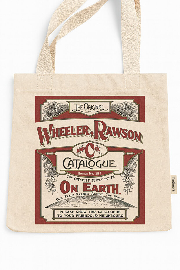 Red Dead Redemption 2 Wheeler, Rawson and Co. Printed Canvas Tote Bag with Velcro and Inner Pocket