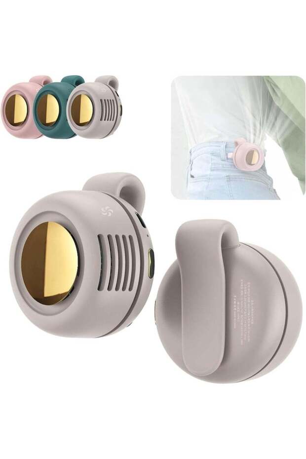 Portable Mini Bladeless Hold Fan Silent 3 Mode Adjustable Waist Fan for Outdoor Travel Office White