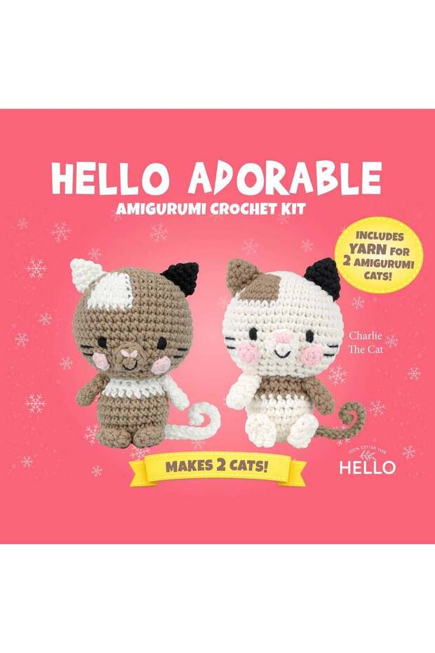 Amigurumi Kit, Mini Knitting Set Cat