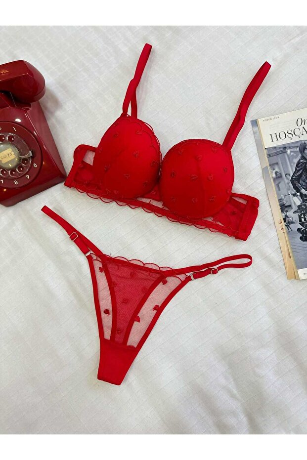 Valentina Supported Thong Bra Set Women's Underwear with Wire Padding