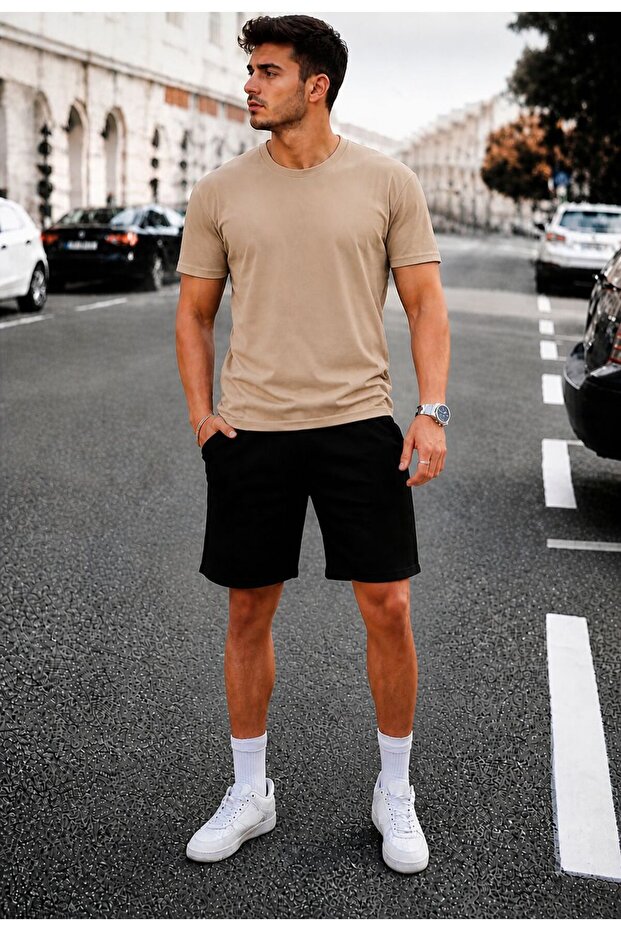 Unisex T-Shirt Shorts Bottom Top Set