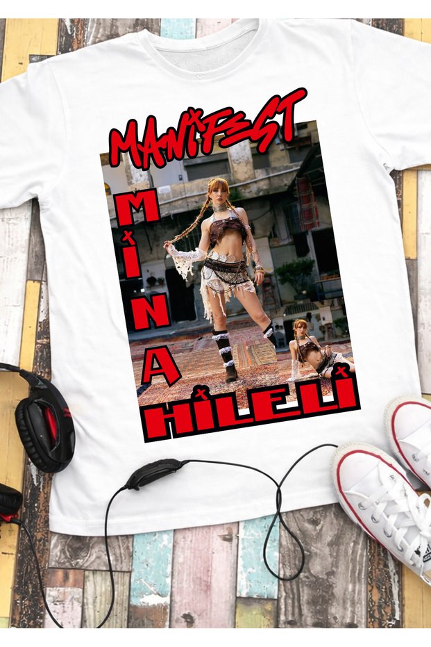 Manifesto Printed Unisex T-Shirt 100% Cotton Breathable Fabric Li̇dya Zoktay Sueda Hi̇lal Esi̇n Mi̇na