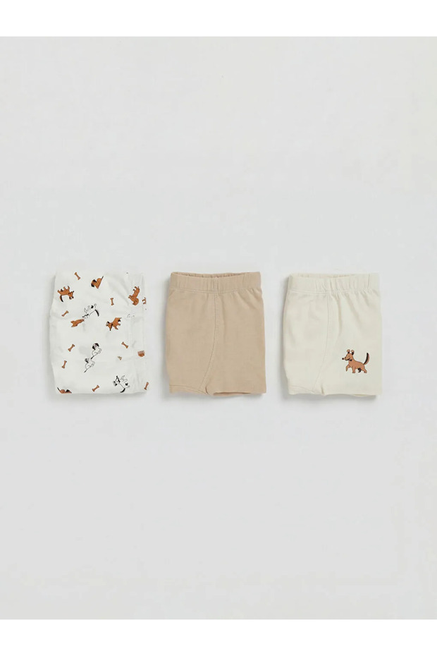 Ecru Printed Boy's Boxer 3-Pack