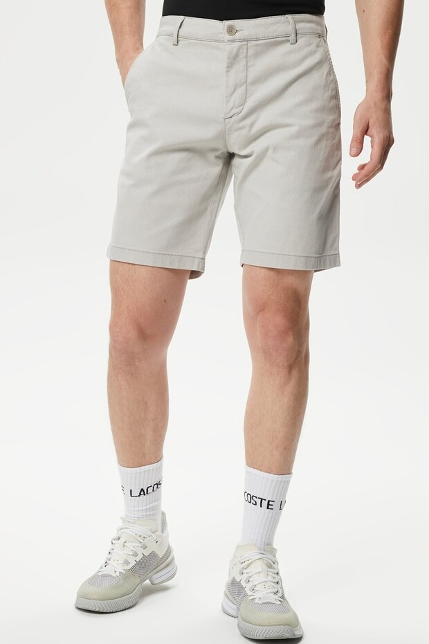 Men's Slim Fit Organic Cotton Grey Bermuda Shorts Men's Slim Fit Organic Cotton Bermuda Shorts