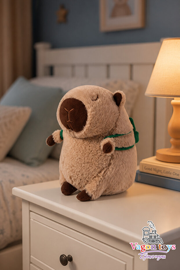 Capybara Plush Toy with a Turtle on Its Back - 30 cm Soft, Washable, Adorable Sleeping Companion - Perfect Gift