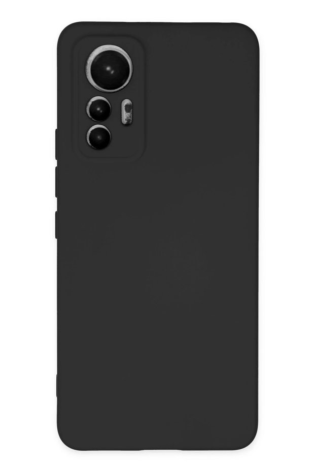 Ilkeshop New Mi 12 Lite Case Nano Inside Velvet Silicone (230354) - Black