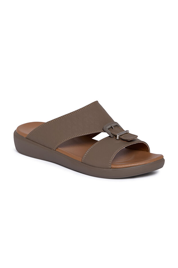 Men’s Arabic Sandals – Comfortable Casual Leather Slide Sandals for Everyday Wear