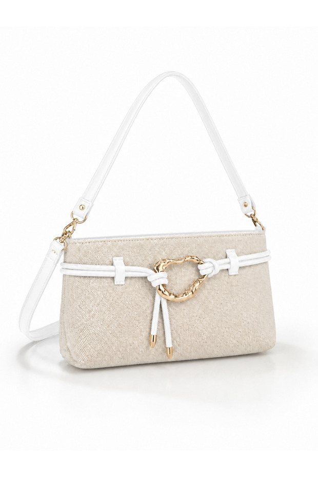 Diana Gold Stone Detailed Hand, Shoulder and Crossbody Bag