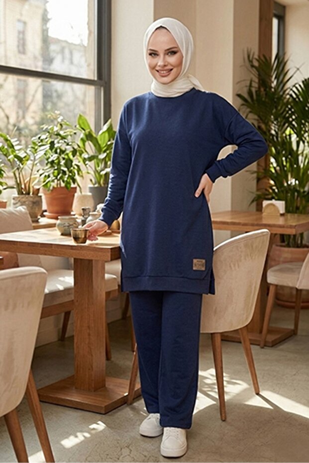 Arma Detailed Double Suit 1730 - Navy Blue