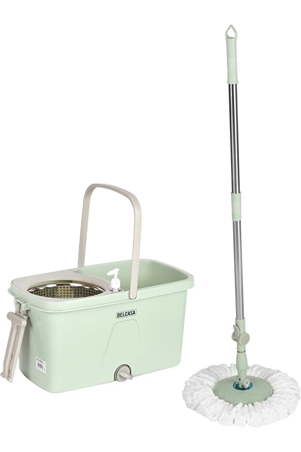 18 L Spin Easy Mop with Stainless Steel Drum- DC3573/ 360-Degree Rotating Mop Head, 125 cm Handle