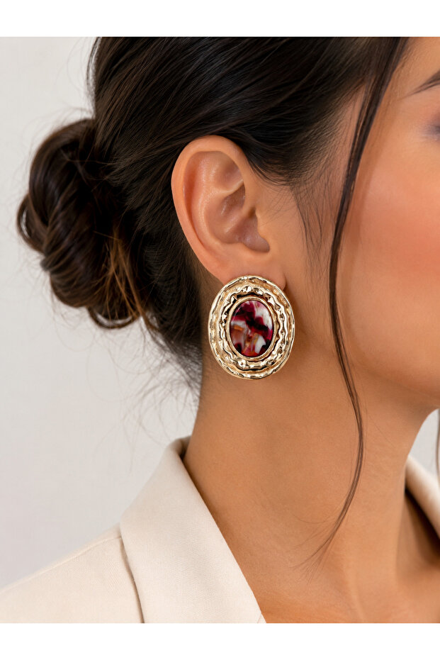 Cosmo Patterned Acrylic Look Earrings