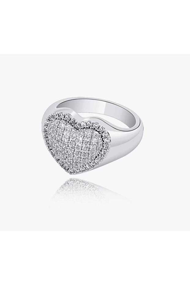 HEART DESIGN ZIRCON RING