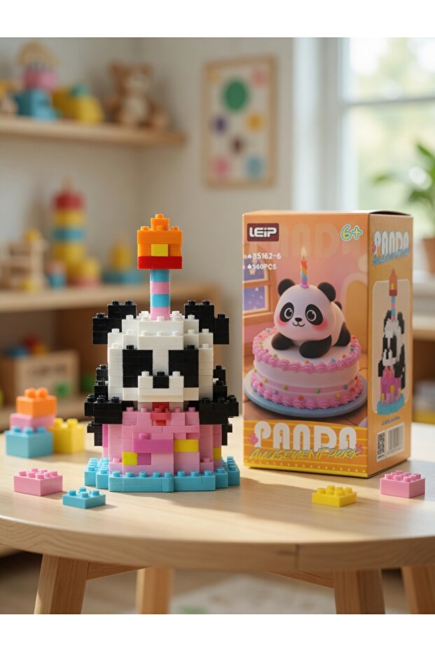 🧸 🎂 لعبة ميني بلوك مع كعكة الباندا 🐼 🌈