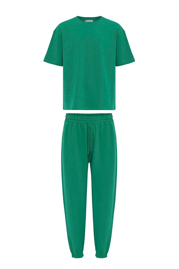 Elasticated leg basic oversize tracksuit set