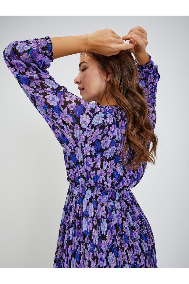 Rochie florală mov de damă - 4