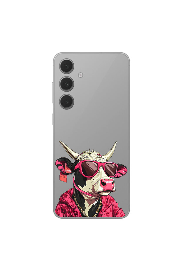 Cool Animal 3 Design Transparent Case Compatible with Samsung Galaxy S25 Fe
