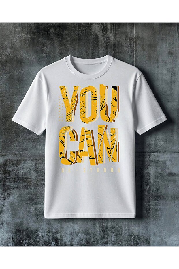 You Can Tiger Stripe Printed Oversized T-Shirt