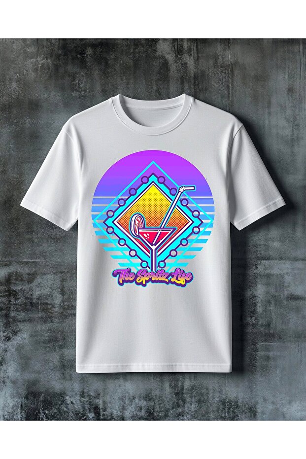 Spritz Life Neon Vibe Printed Oversize T-Shirt