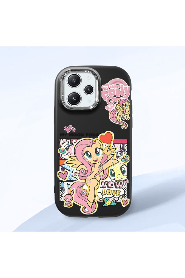 Redmi 12 4G/5G Compatible Black Silicone Case with Shock-Absorbing Camera Protections