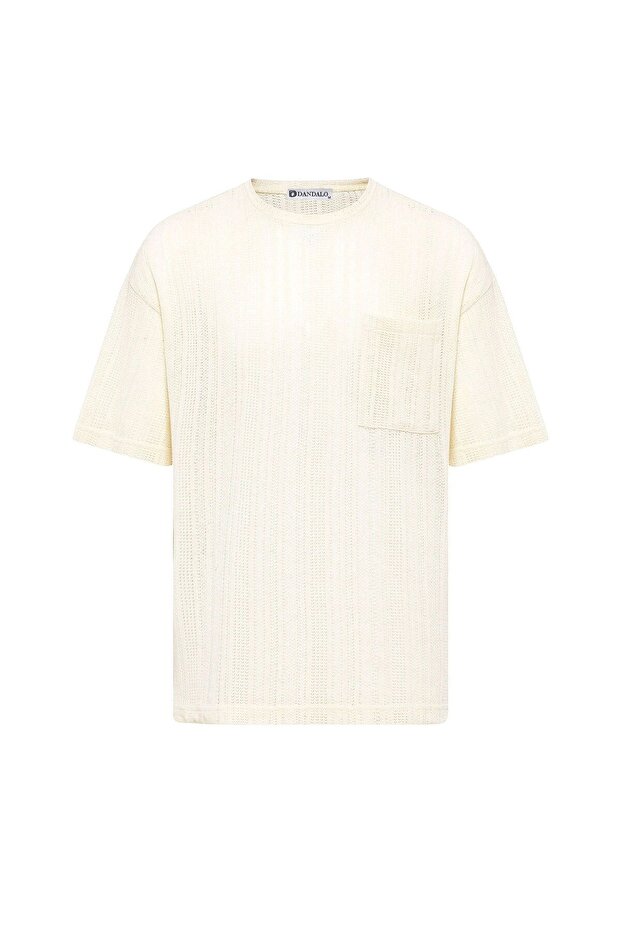 Oversize knitwear t-shirt with pocket detail