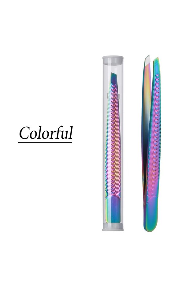 colorful Professional tweezers are specially used in beauty salons to pick up eyebrows, face, eyelas