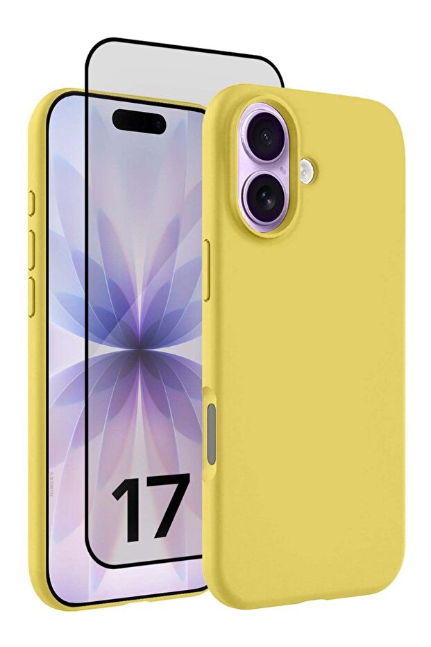 2Packs Liquid Silicone Protective Phone Case for iPhone 17, Soft Anti-Scratch Microfiber Lining