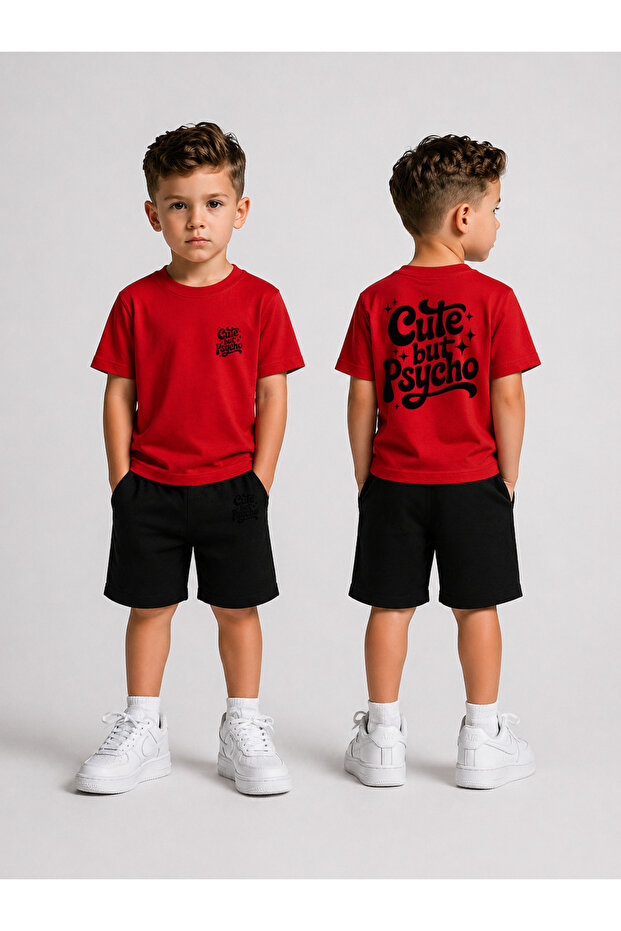 Children's T-Shirt and Shorts Set Printed Cotton Summer Combination