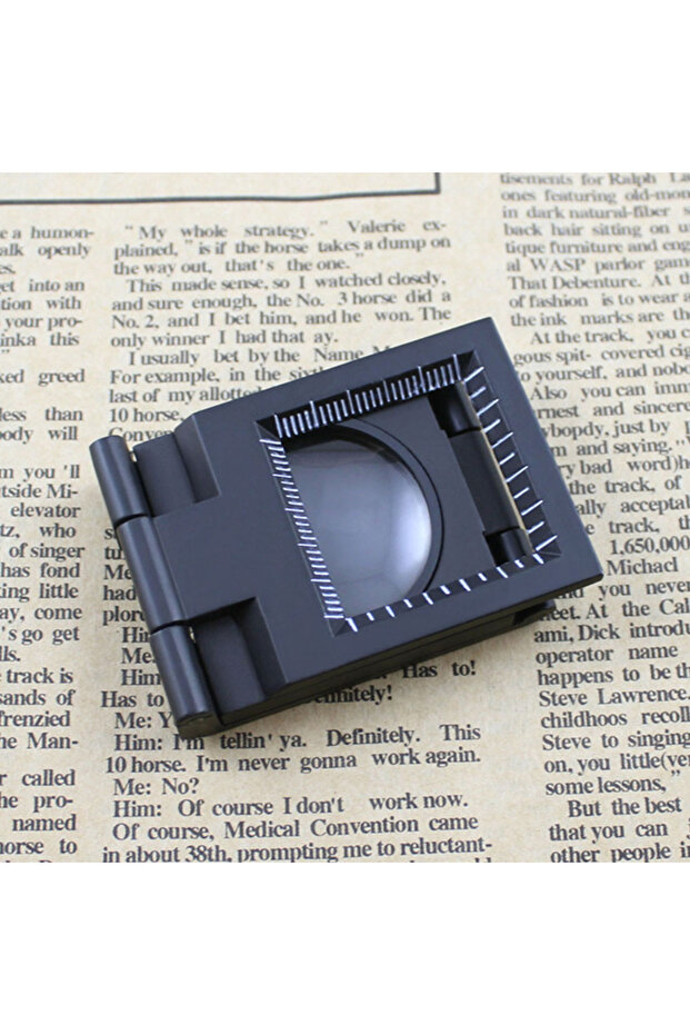 10X black 10X 28mm Mini Zinc Alloy Folding Magnifier with Scale for Textile Optical Glass Foldable M