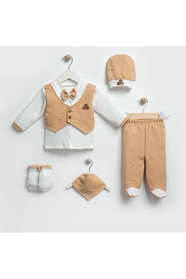 5-Piece Premium Starry Vest Cotton Baby Set