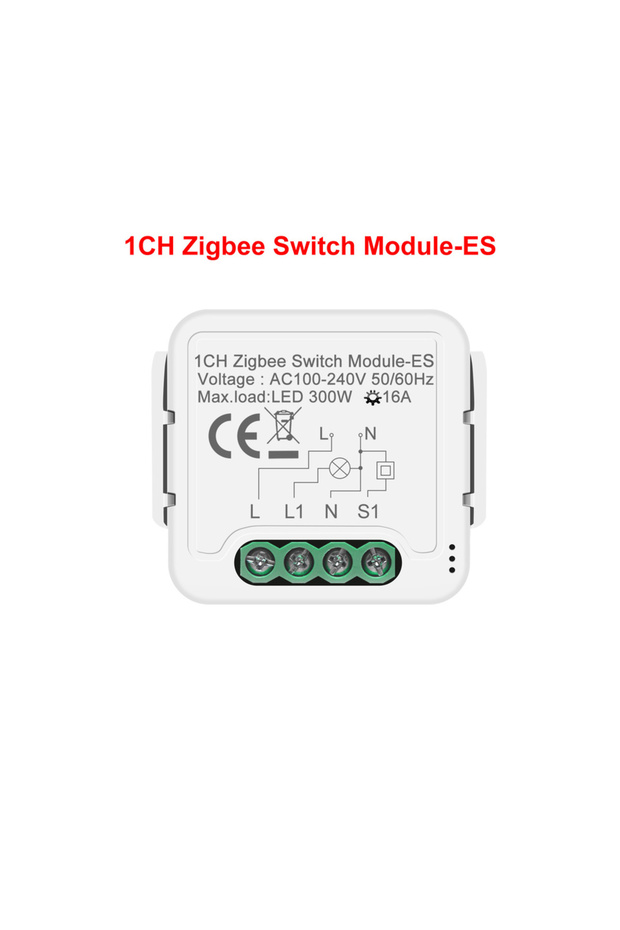وحدة تحكم ذكية ZigBee 1 قناة من تويا، متوافقة مع ZigBee 3.0، مفتاح واي فاي للتحكم المنزلي الذكي مع قاطع دائرة كهربائية ومرحل طاقة