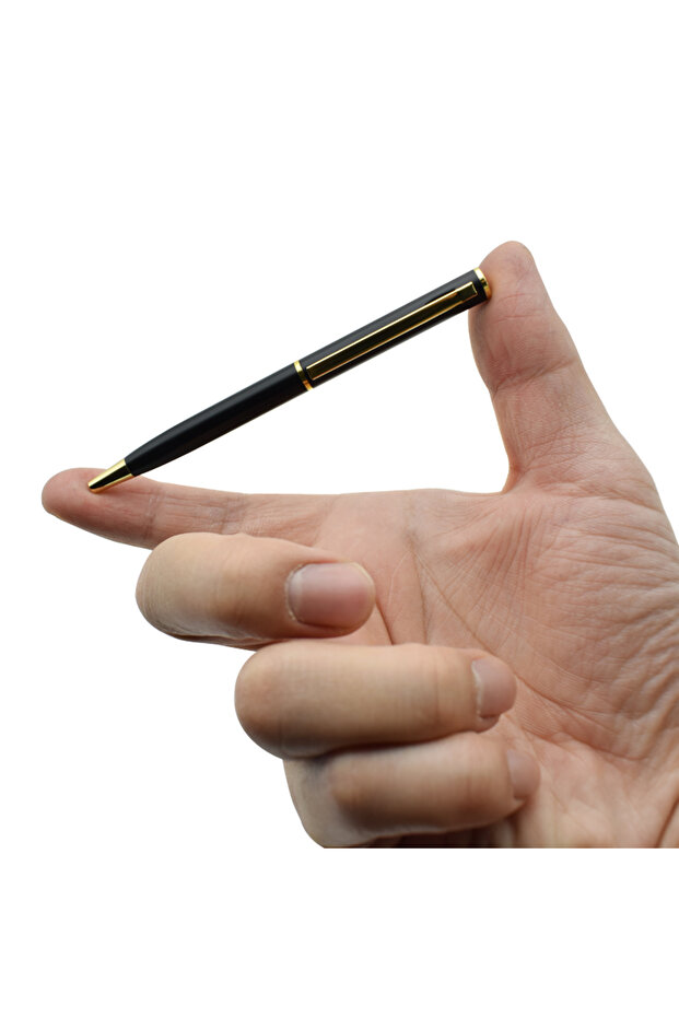 black Mini Rotating Pocket-size Ballpoint Pen Metal Material 0.7mm Black Blue Ink Refill Ballpen Off