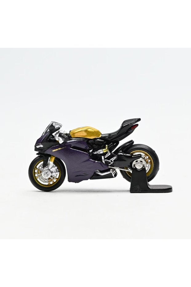 Purple Carban-Fiber 1/64 Alloy 1299 Motorcycle Model Diecast Static Detailed Collectible for Adult