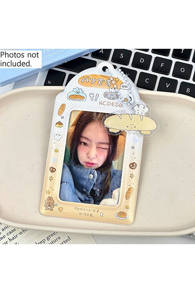 1pcs Cute Cartoon PVC Photocard Holder Kpop Idol Card Protector ID Case Pendant